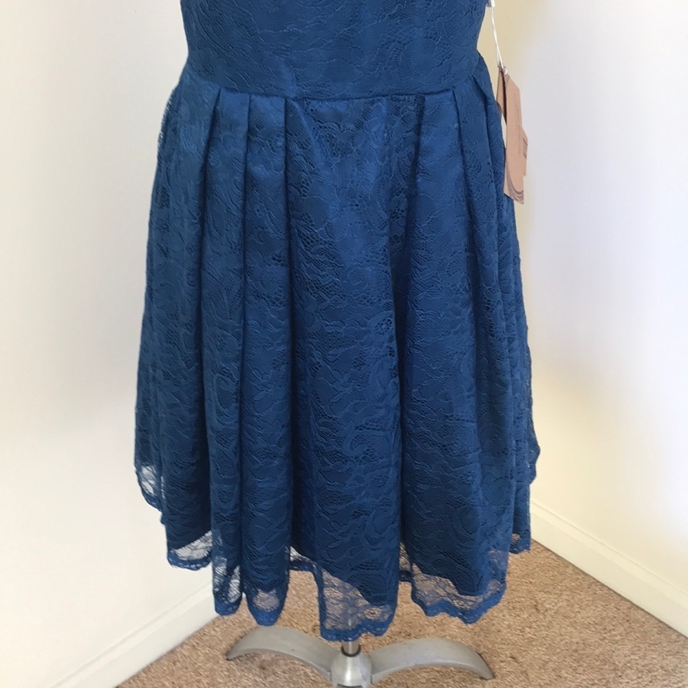 NWT! LIGHT IN THE BOX size 6 ink blue lace dress - Picture 4 of 8